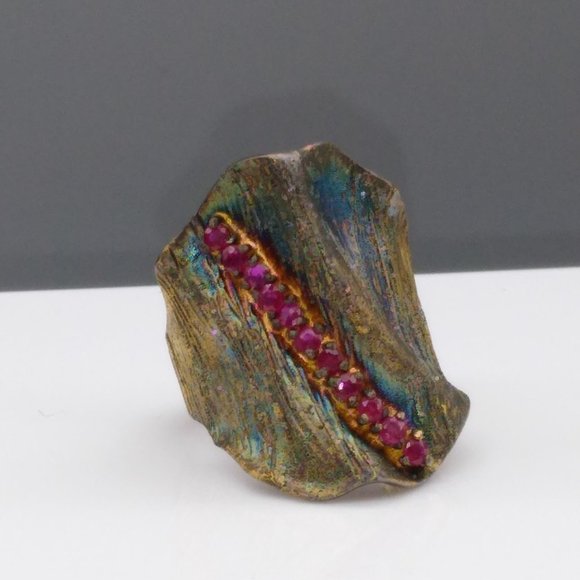 JCM Jewelry Vintage Modernist Statement Ring Jacmel Mauritius Jcm 925 Italy Sterling Silver